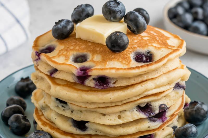 Fluffy Blueberry Pancakes